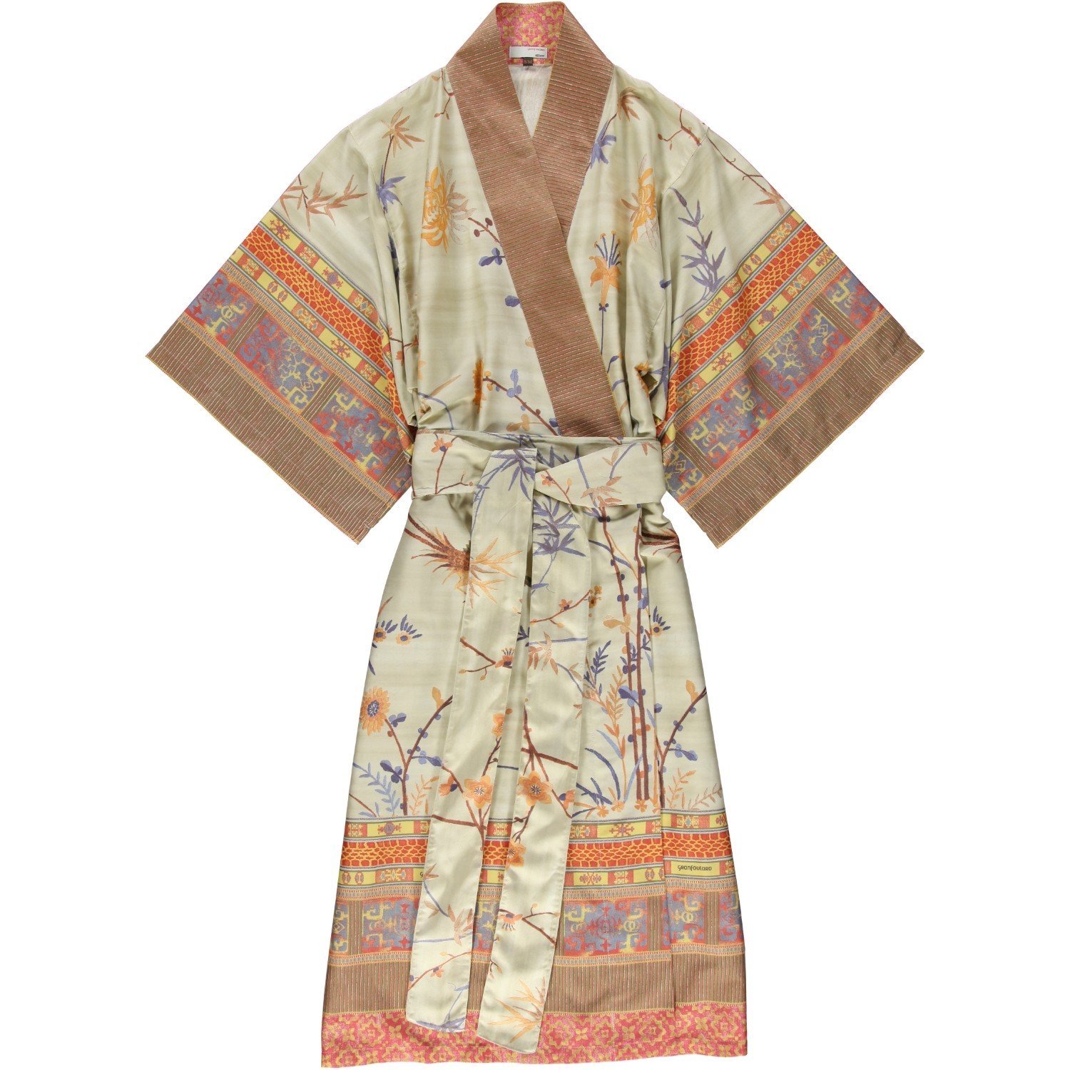 Bassetti Kimono FONG Beige Größe S-M Druck mit beständigen Farben 