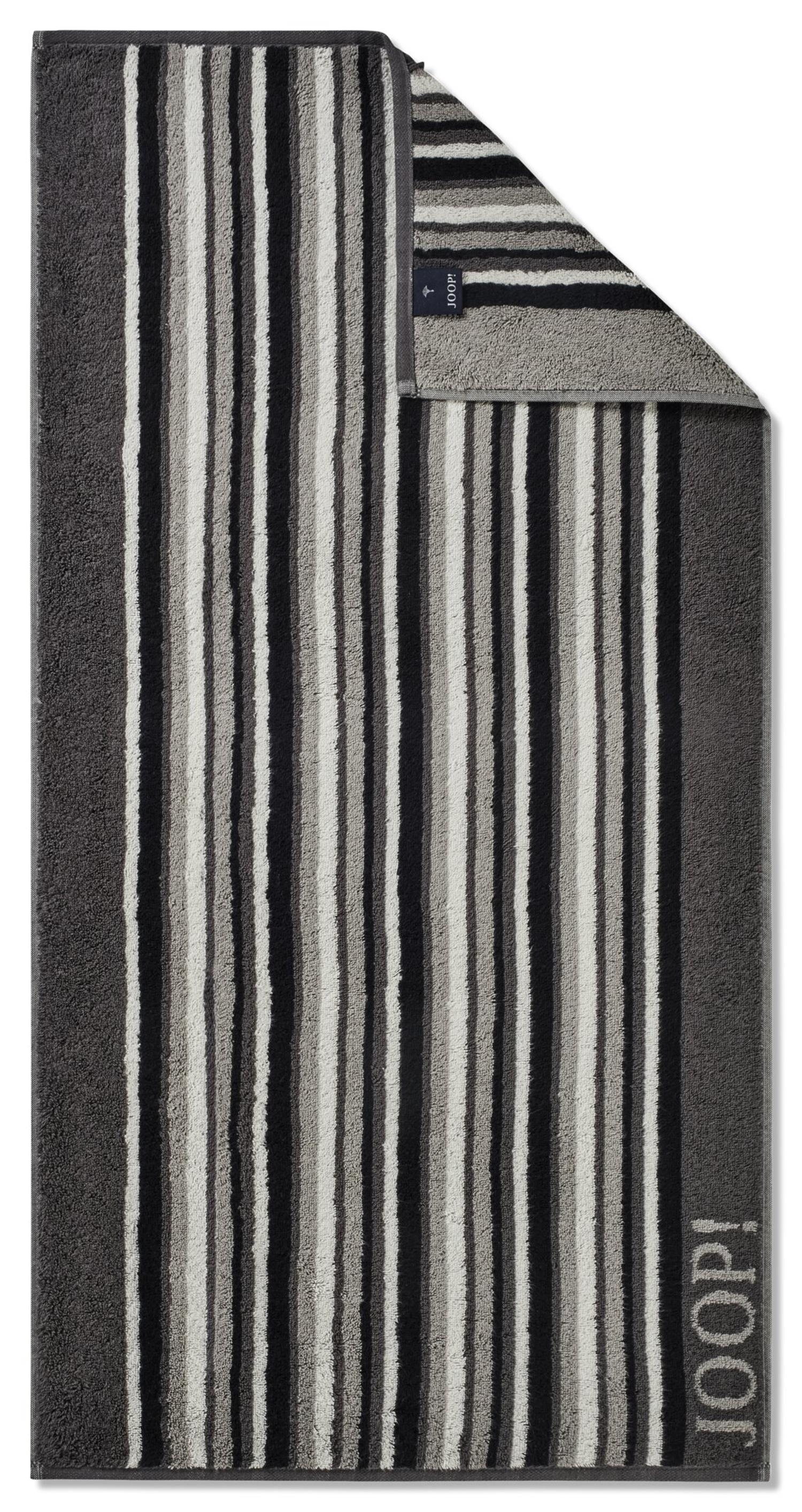 JOOP! Frottee Move Stripes 1692-77 Anthrazit Handtuch 50x100 cm