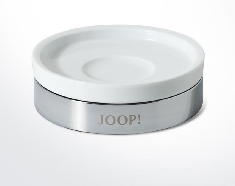 JOOP! Chromeline Seifenschale Chrom und weiße Keramik 010010010