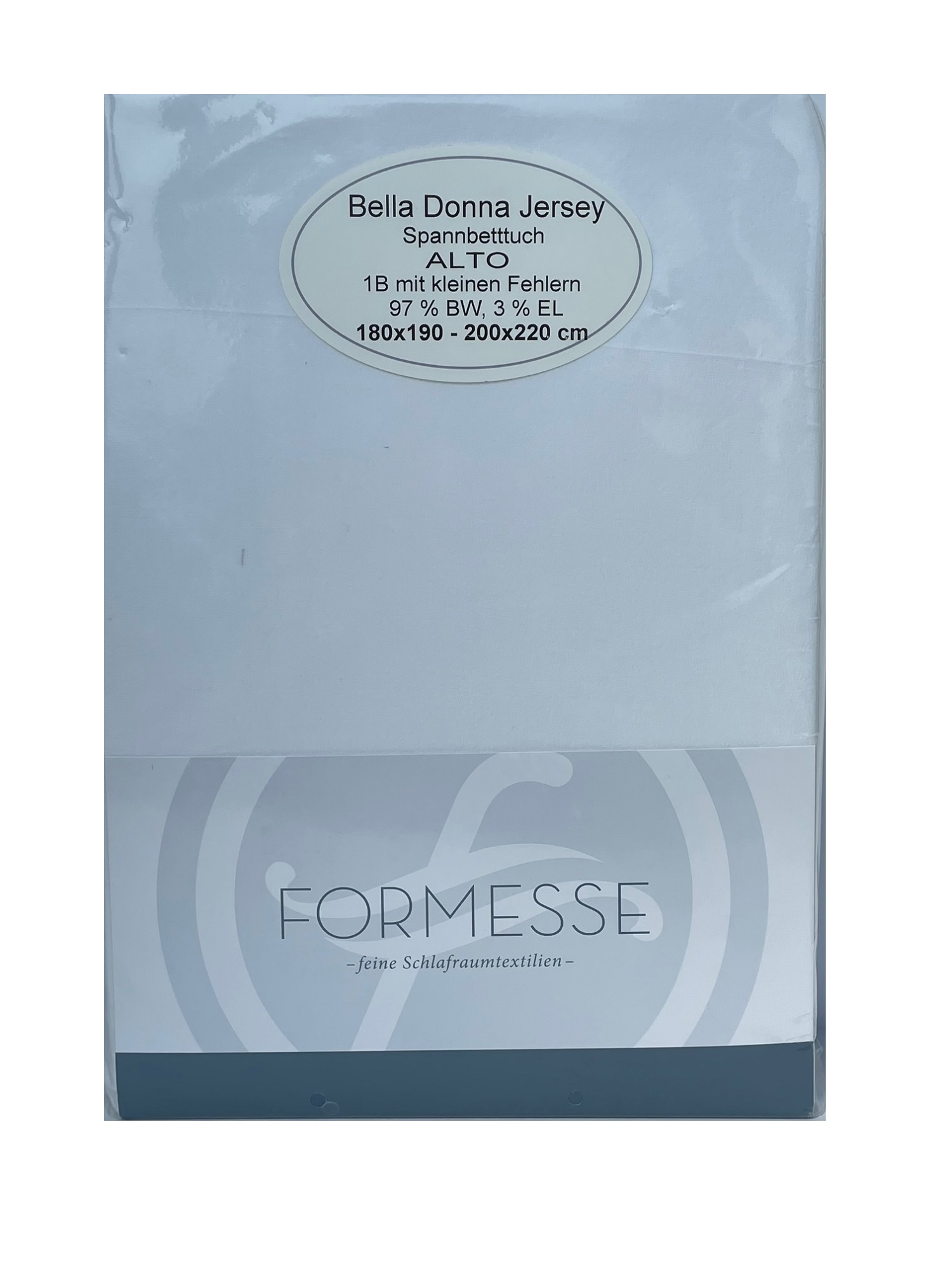 Bella Donna Jersey Alto Boxspring 1B Spannbetttuch 180x190x200x220 cm Weiss 9000