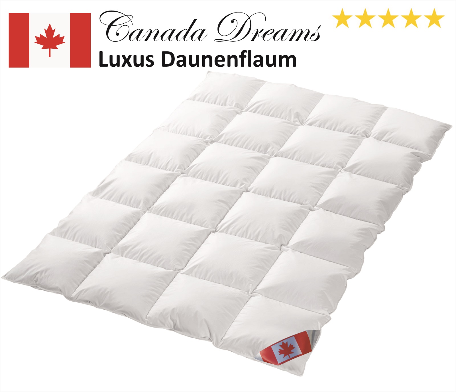 Canada Dreams Luxus Winter Daunendecke PLUS Wärmegrad 4 200x200