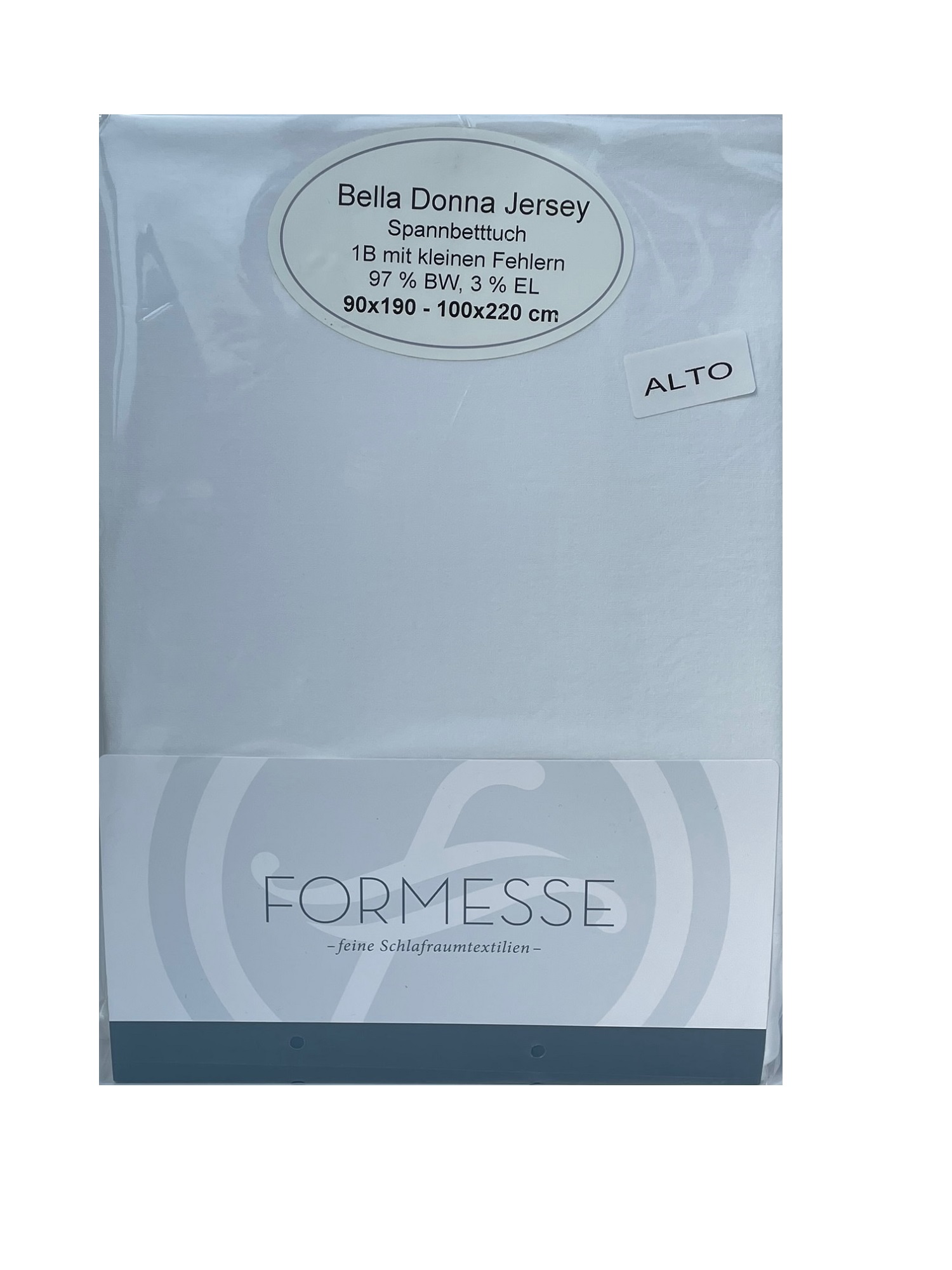 Formesse Bella Donna Jersey Alto Boxspring Spannbetttuch 1B 90x190 - 100x220 cm cm Weiss 9000